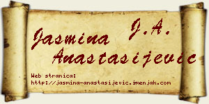 Jasmina Anastasijević vizit kartica